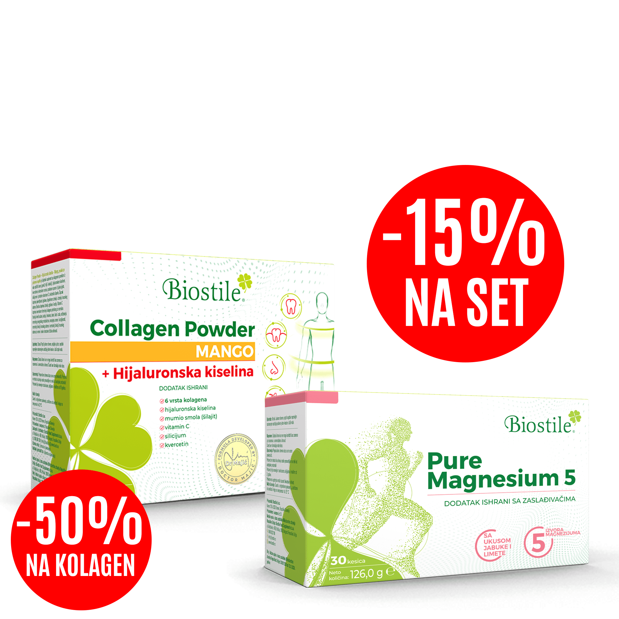 COLLAGEN POWDER (-50%) + PURE MAGNESIUM 5 (-15% na paket)
