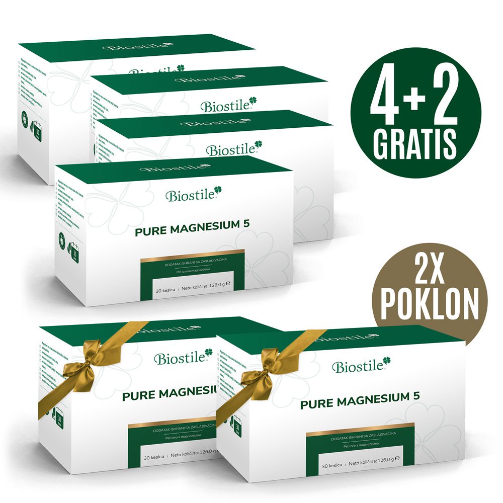 4x Pure Magnesium + 2x gratis Pure Magnesium